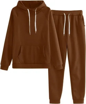Womens Two Piece Outfits Long Sleeve V Neck Printed Outfit Sweatshirt Long Pants Outfits Sweatsuit