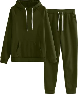 Womens Two Piece Outfits Long Sleeve V Neck Printed Outfit Sweatshirt Long Pants Outfits Sweatsuit