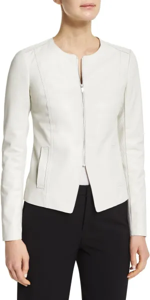World of Leather Women's Lambskin Genuine Leather Jacket Short Blazer Casual Wear