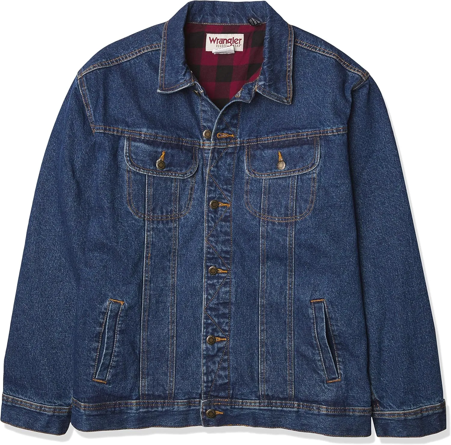 Wrangler Men's Rugged Wear Flannel Lined Denim Jacket