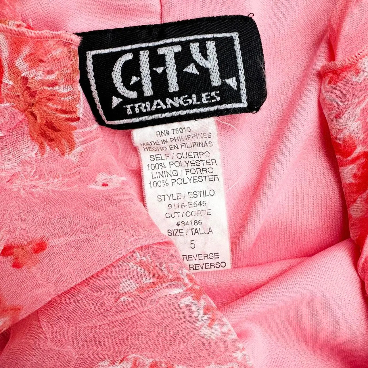 Y2K Peachy Ruffle Midi Dress (S)