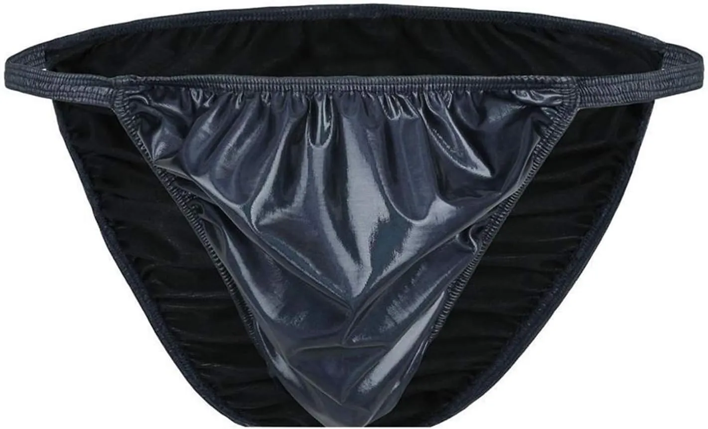 YINGJUN Mens Bikini Swimsuit Lingerie Underwear Shiny Leather Briefs Swimming Suit Exotic Apparel