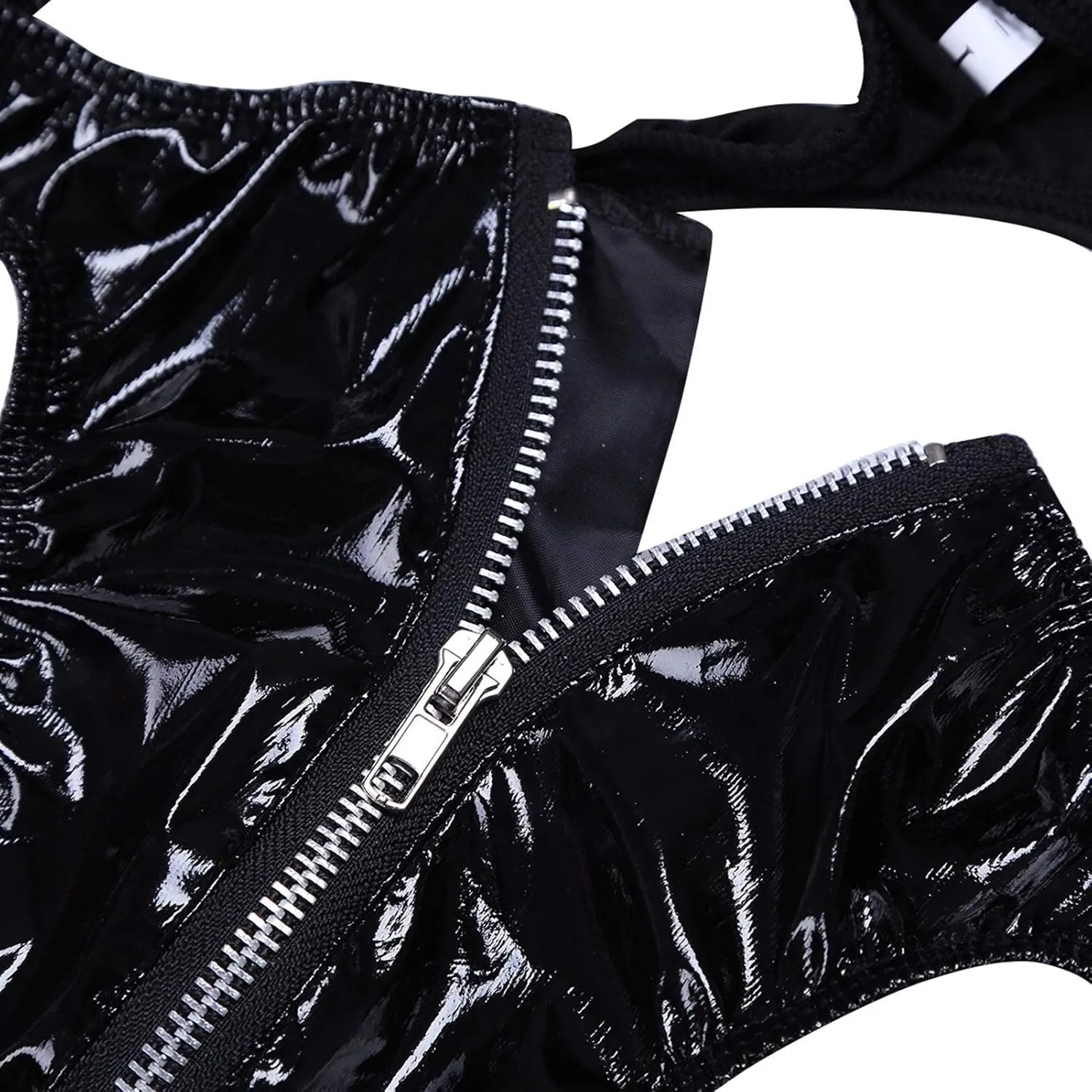 YINGJUN Mens Lingerie Underwear Patent Leather Bikini Briefs G-String Thong Underwear Exotic Apparel