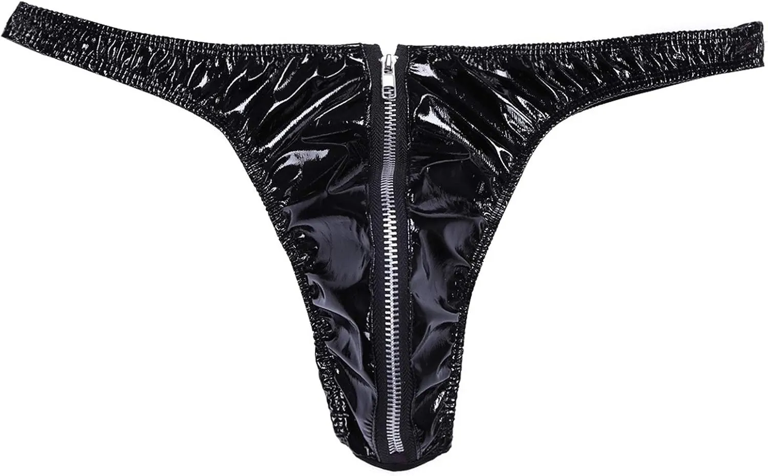 YINGJUN Mens Lingerie Underwear Patent Leather Bikini Briefs G-String Thong Underwear Exotic Apparel