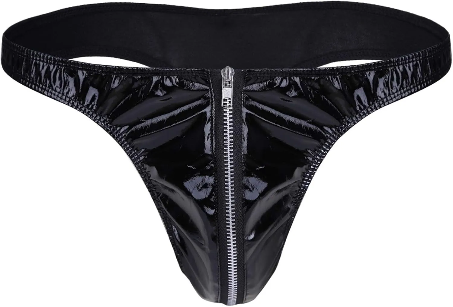 YINGJUN Mens Lingerie Underwear Patent Leather Bikini Briefs G-String Thong Underwear Exotic Apparel
