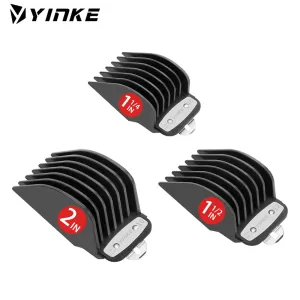 YINKE Professional Clipper Guards for Wahl Hair Clippers - Set of 3 Sizes (1.25" / 1.5" / 2") with Metal Clip - Compatible with Most Wahl Trimmers