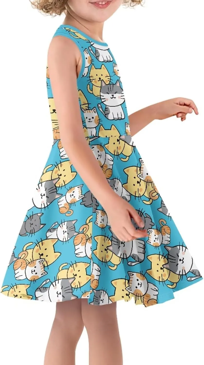 Ystardream Girls Summer Dresses Size 3-16 for Casual Daily Lounge Wear
