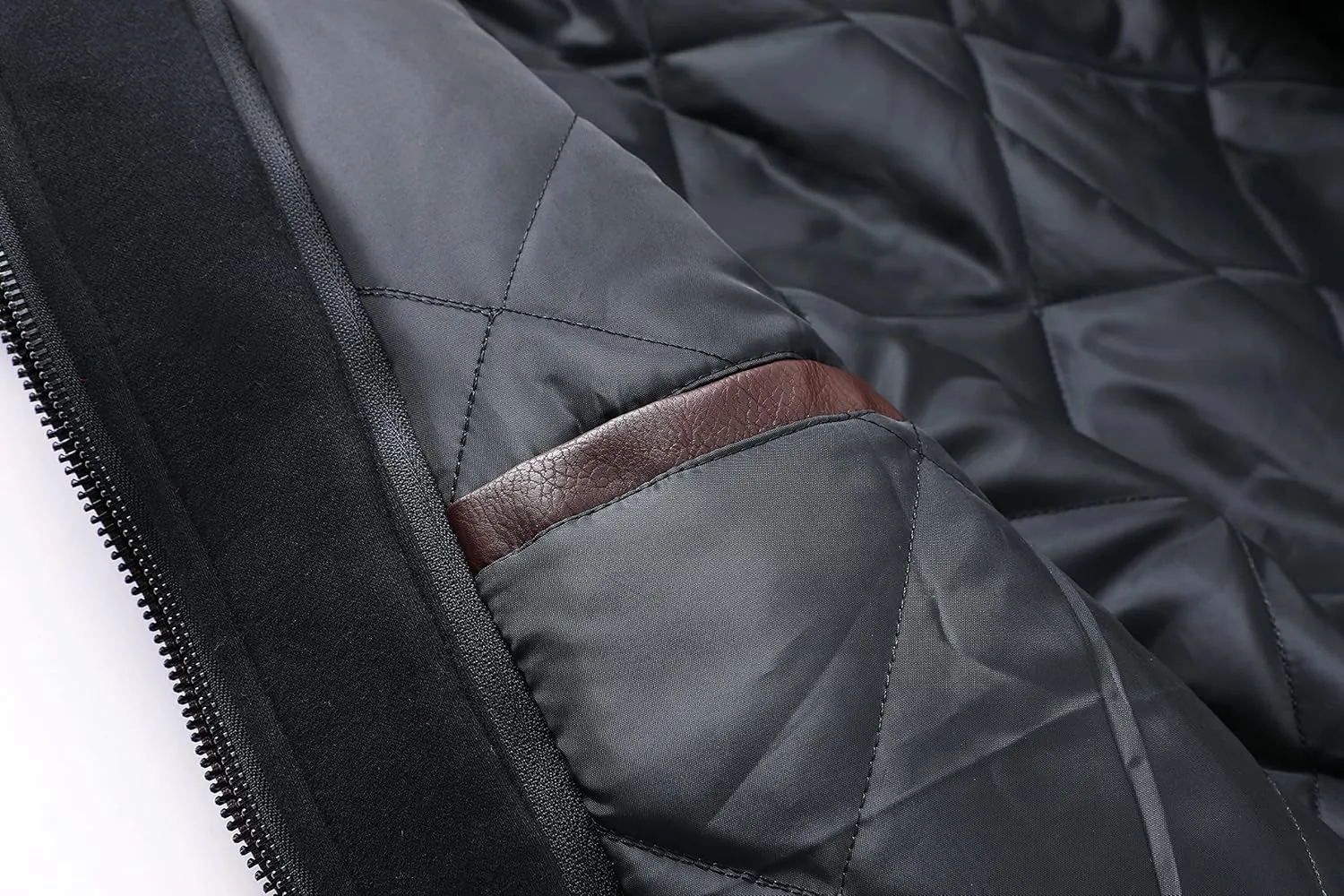 ZENTHACE Mens Full-Zip Faux Leather Hooded Motorcycle Jacket Outdoor Wear Coat